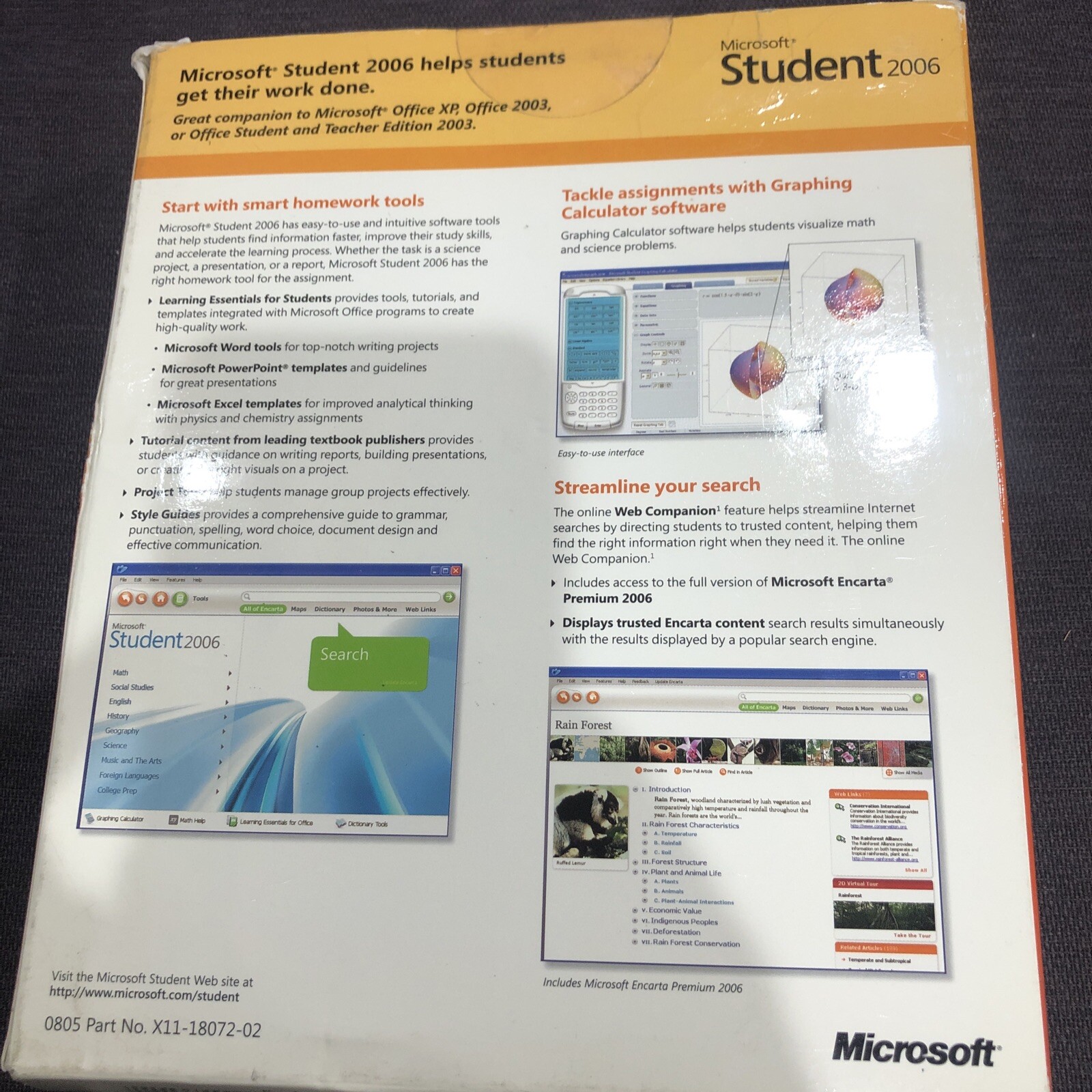 Microsoft Student 2006 (new, open case)