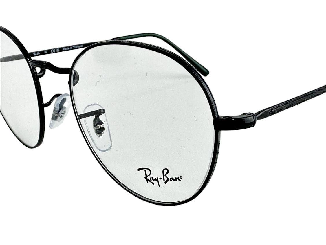 Ray Ban NEW David Black Round Metal Fashion Frames 51-20-140 Eyeglasses RX3582V
