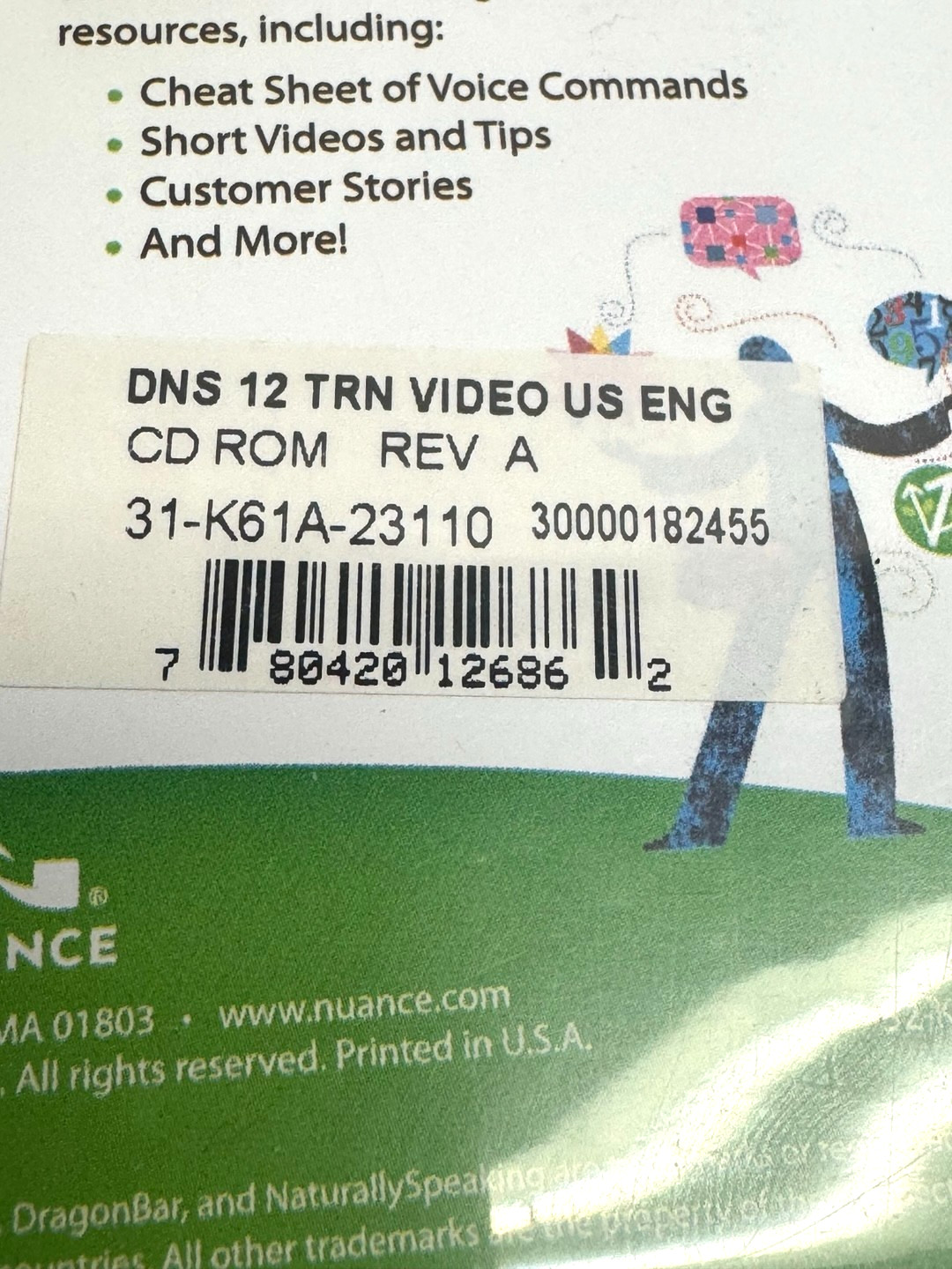 Dragon NaturallySpeaking Basics Edition Version 12 Training CD