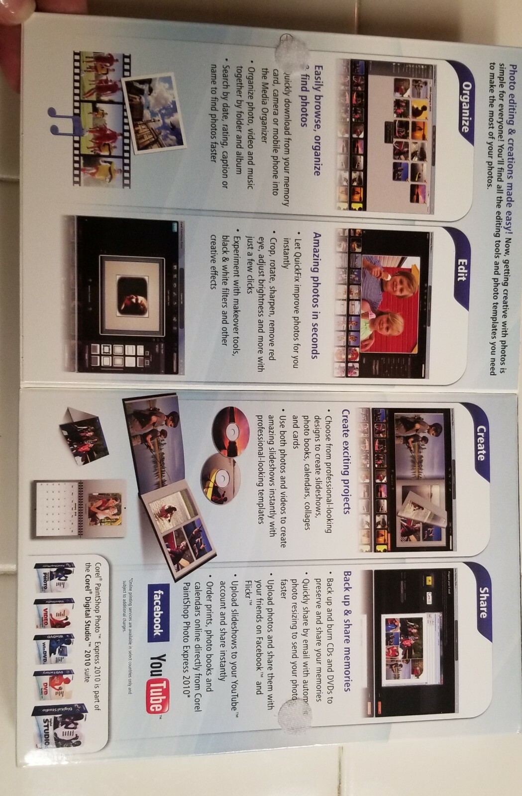 Corel PaintShop Photo Express 2010 Software For Microsoft Windows XP, Windows 7