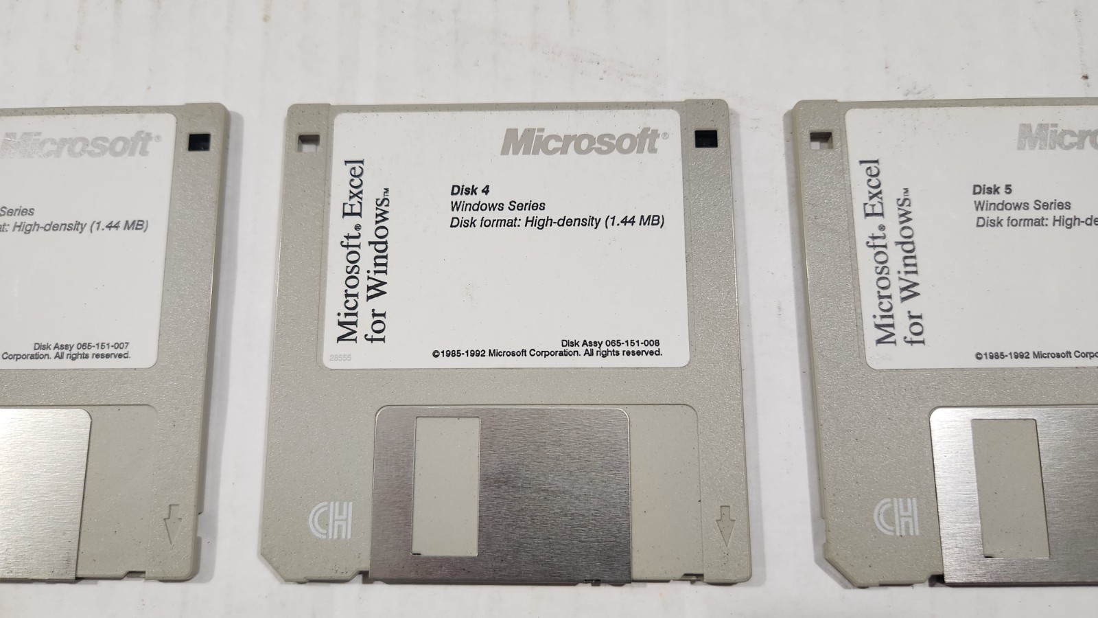 Vintage 3.5″ Floppy Disks Microsoft Excel For Windows Disk 1-5