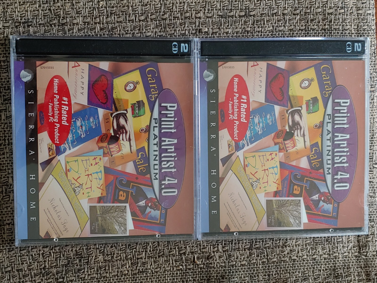 Print Artist 4.0 Platinum Sierra Home 1997 4-CD Windows 95 / Macintosh Freeship