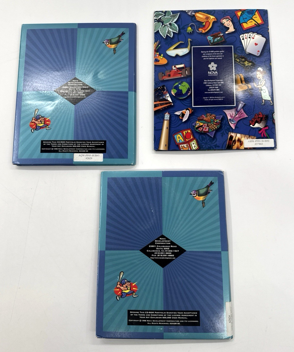 NOVA Art Explosion 600,000 Images Clip Art Software CD-Roms LOT for Windows