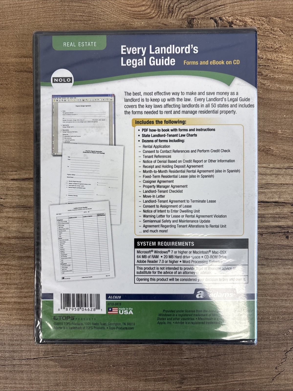 Every Landlord’s Legal Guide ADAMS PC or Mac CD