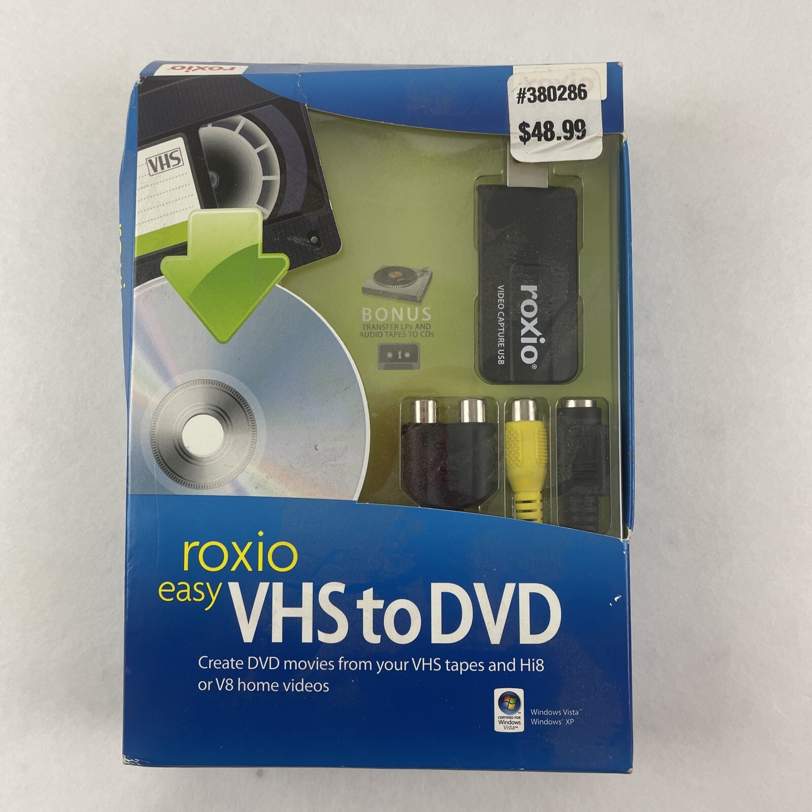 ROXIO Easy VHS to DVD for Windows Vista/XP 242500WM Sealed