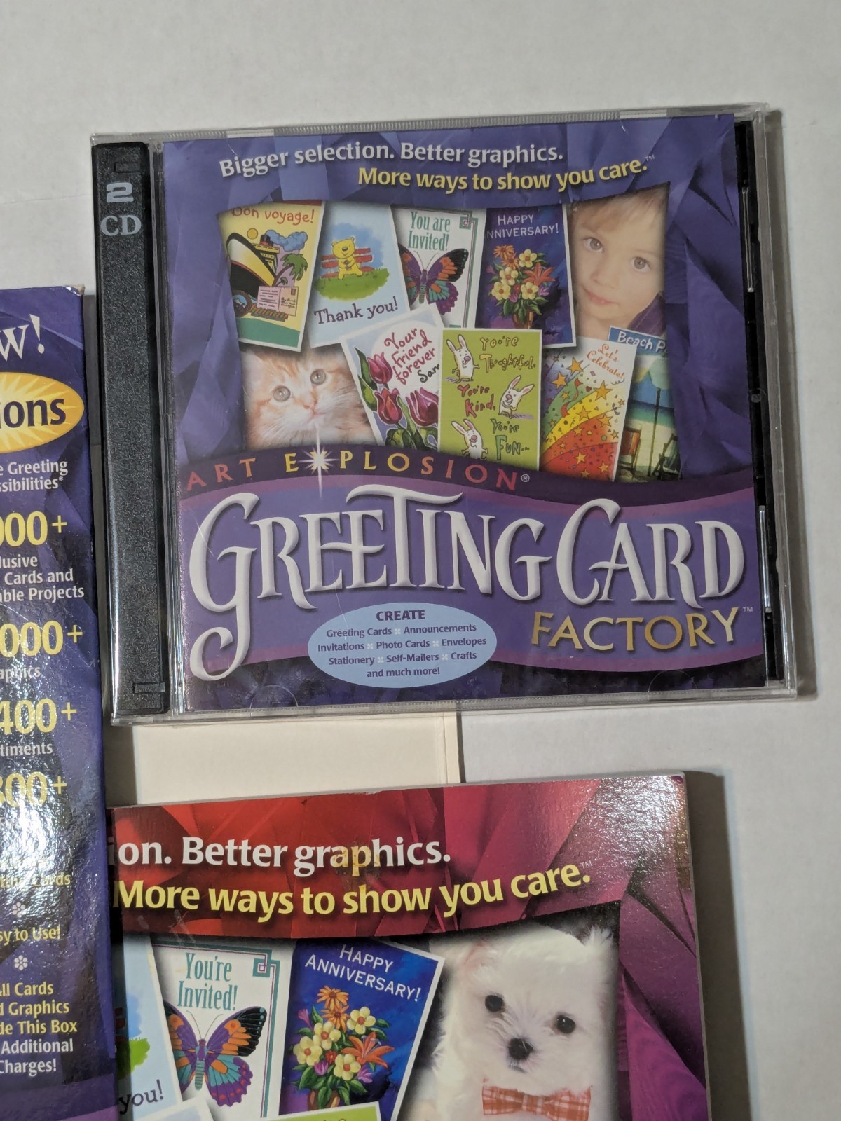 Art Explosion Greeting Card Factory w/ user manual and 2 CDs