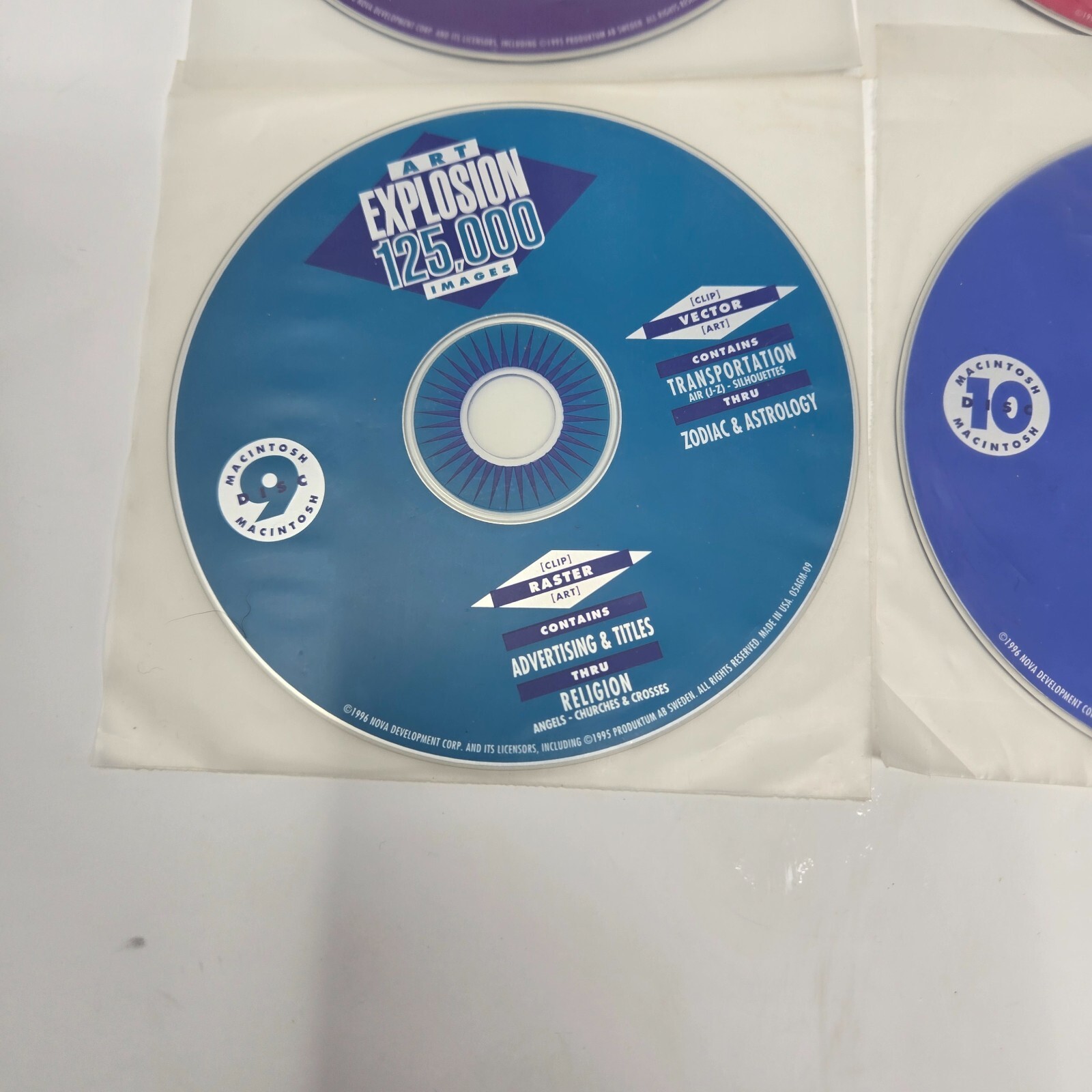 Vintage Macintosh Art Explosion 750,000 Design Software 13 CD-ROM Set 1996 Unuse
