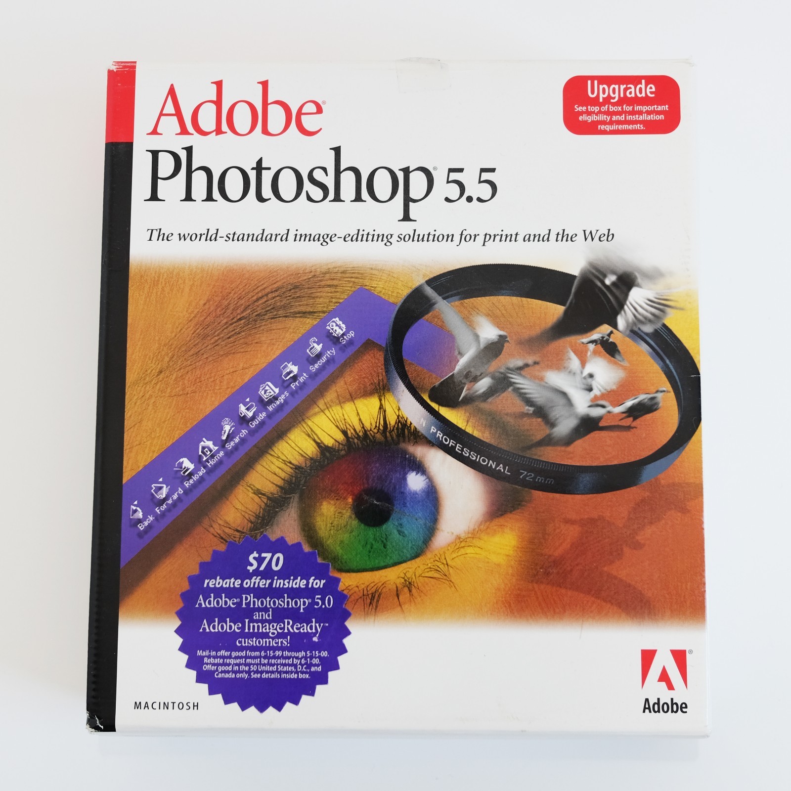 Adobe Photoshop 5.5 for Macintosh Upgrade Package in Box