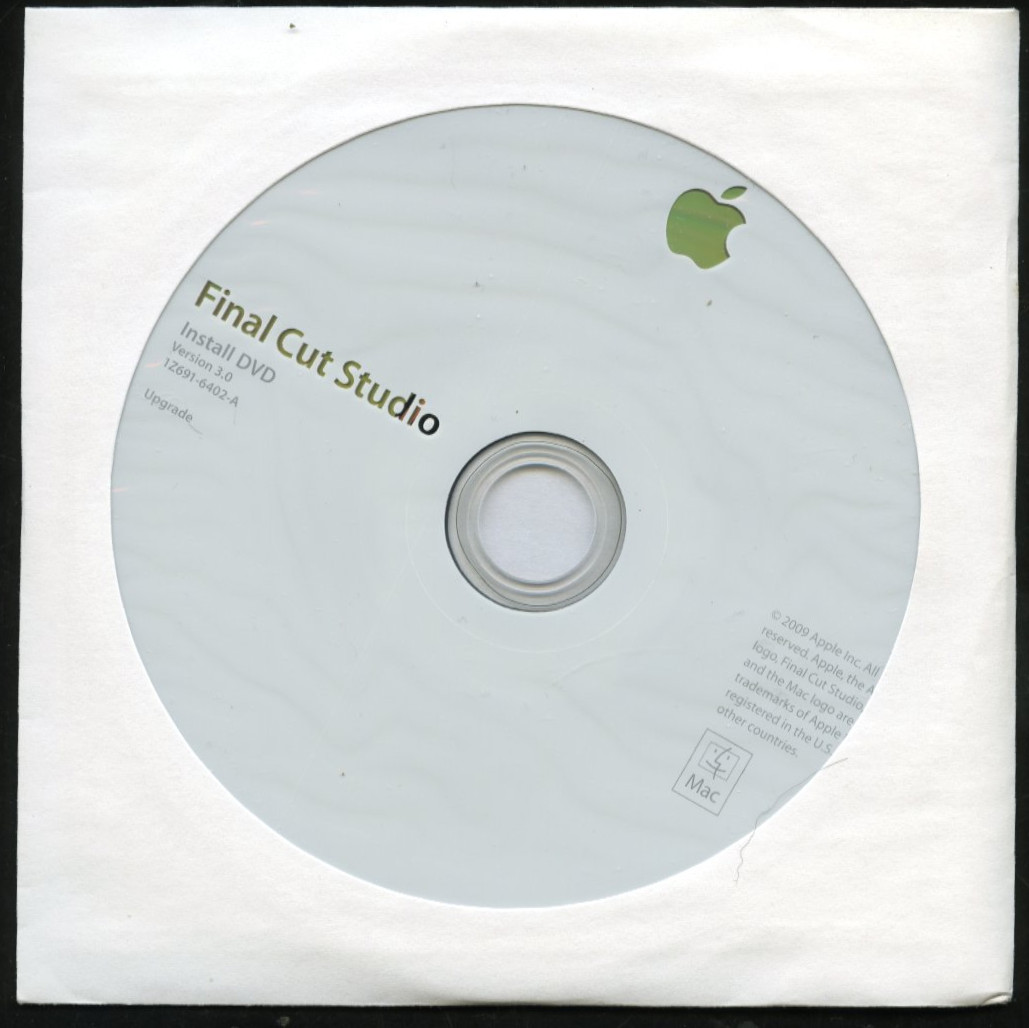 Apple Final Cut Studio HD– 7 disc set MB643Z/A NO Booklet & Serial auth.
