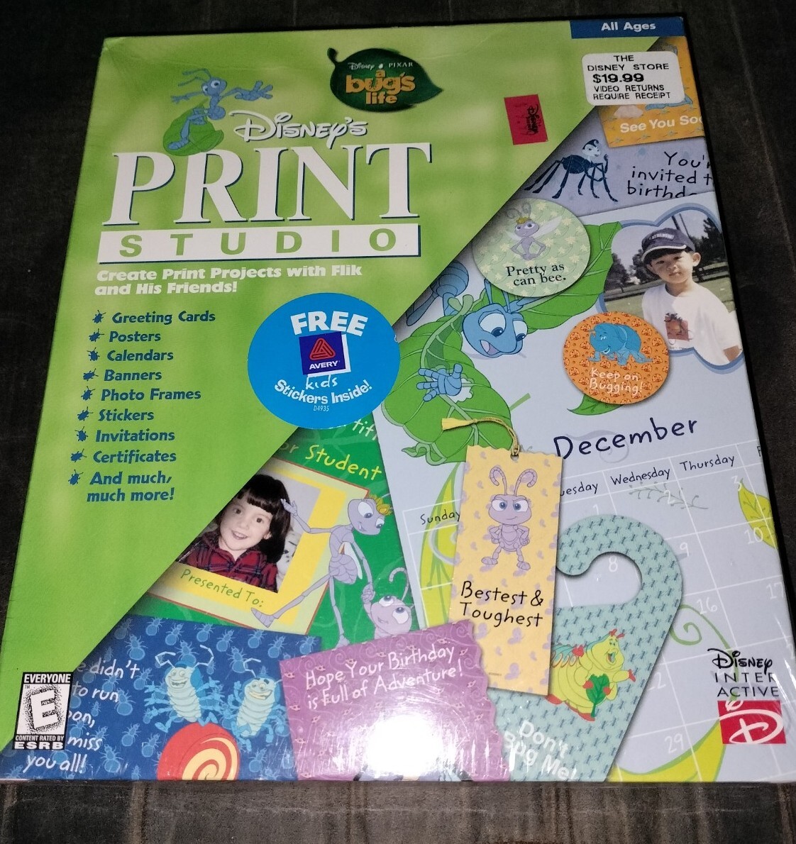 Disney’s Print Studio A Bug’s Life PC CD ROM Windows 95 Computer New Sealed