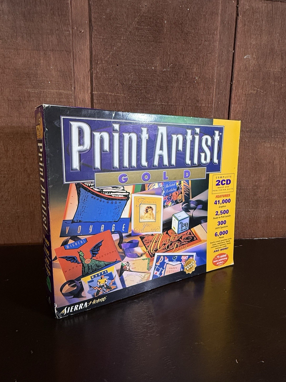 Vintage 1998 Sierra Print Artist Gold – Desktop Publishing Software Box – NEW