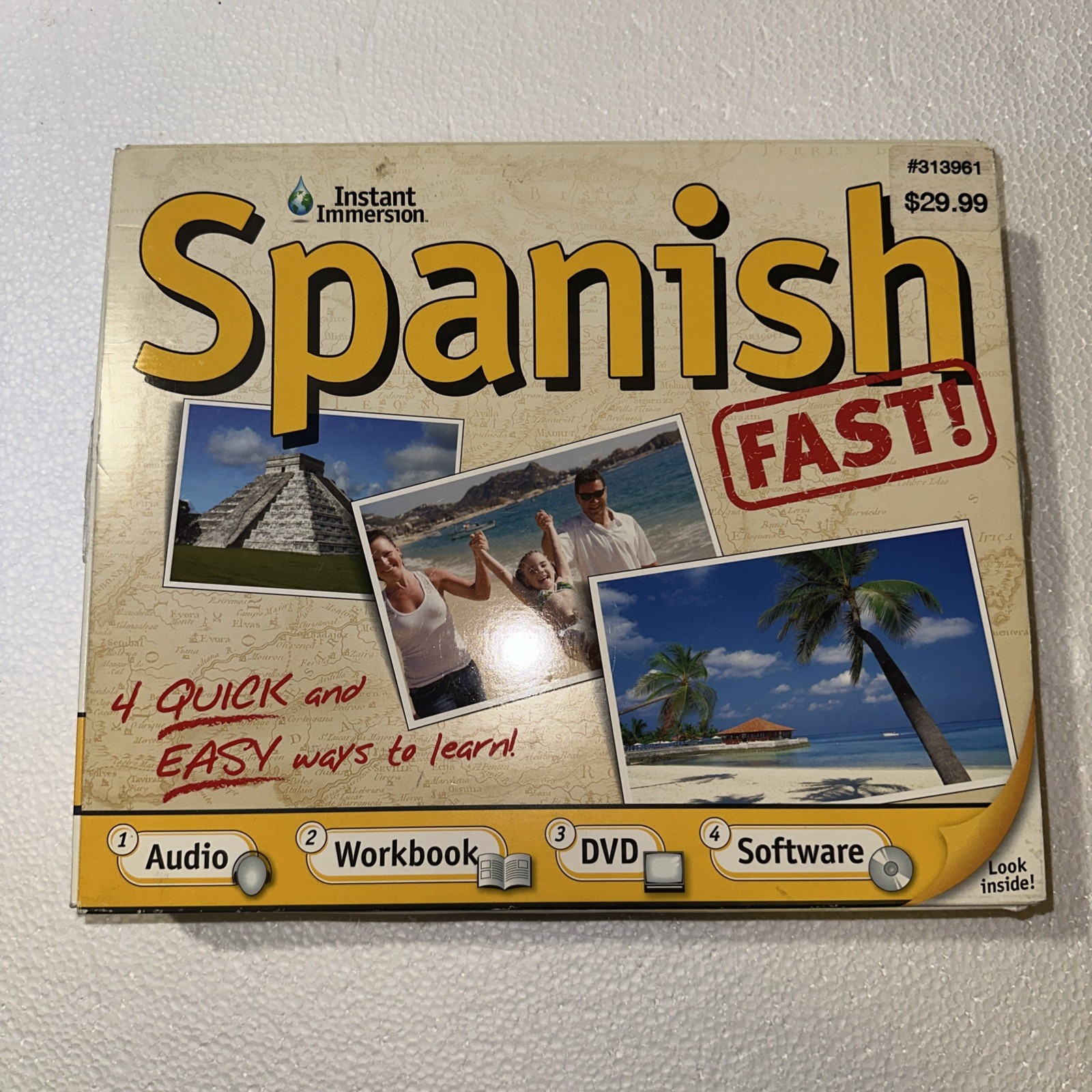 Instant Immersion Spanish FAST! (CD’s, DVD, CD-ROM, Workbook, Map of Mexico)
