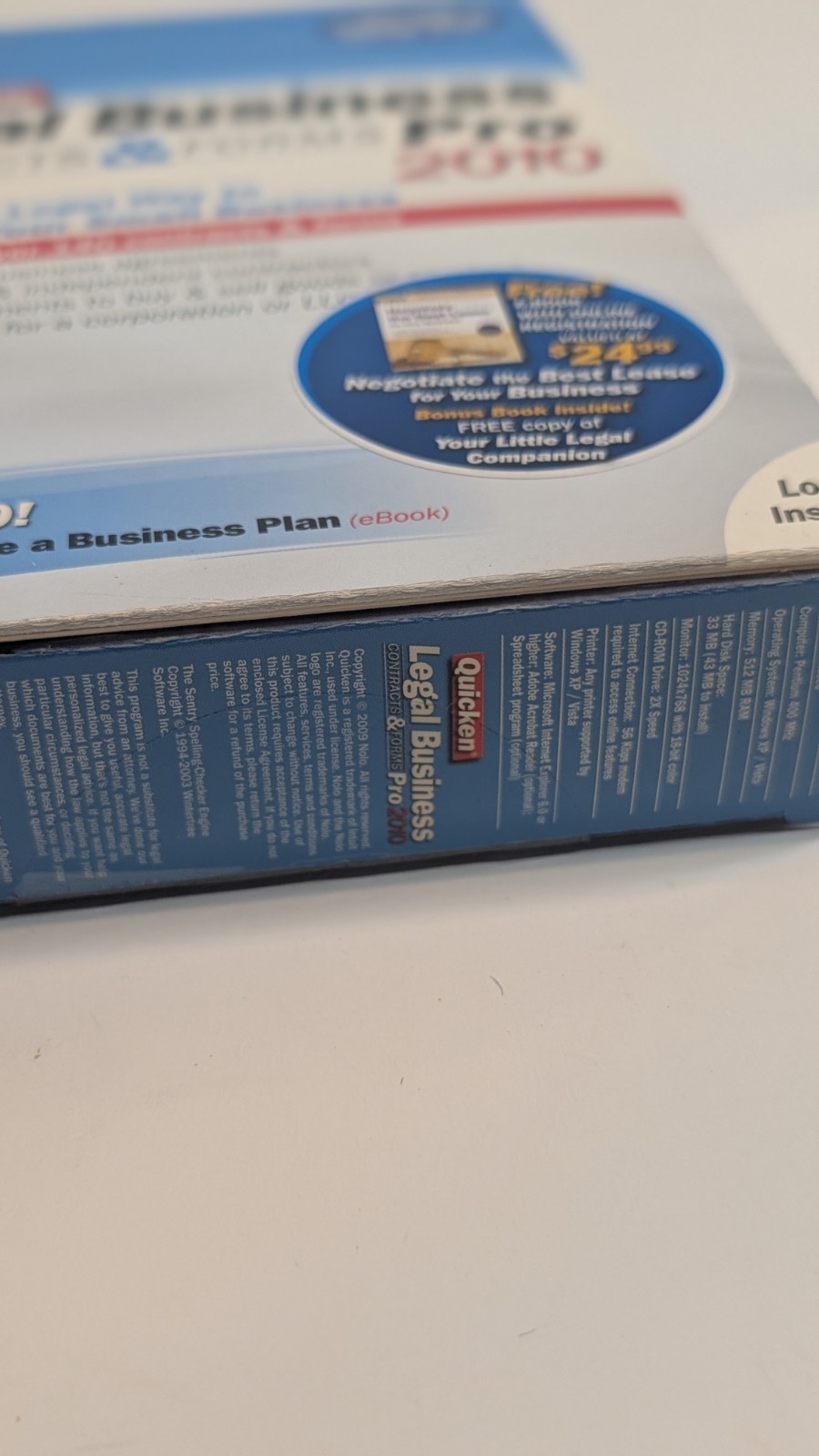 Quicken Legal Business Contracts & Forms Pro 2010 Nolo Small Business Software C