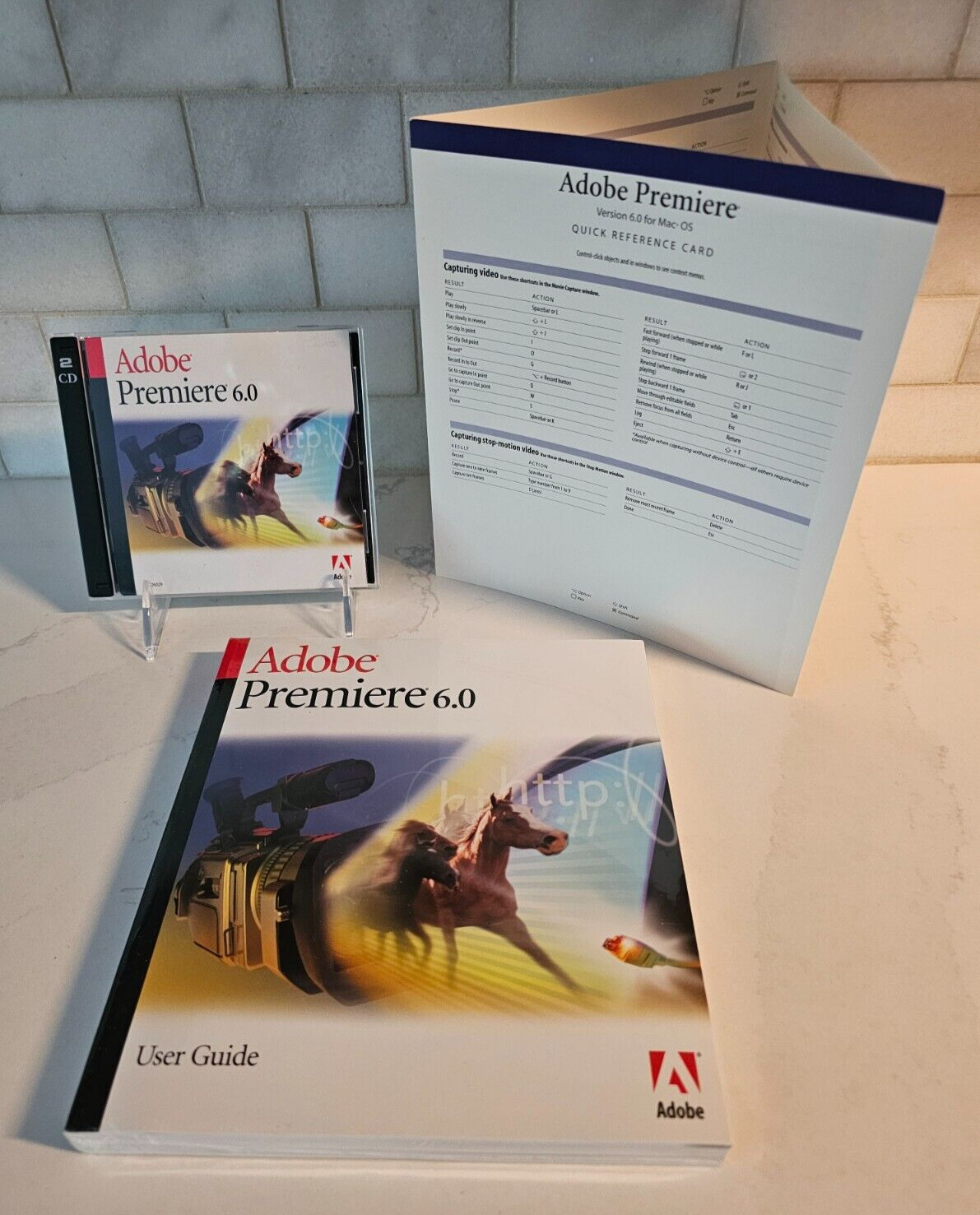 Adobe Premiere 6.0 Software for Macintosh CDs, Sealed Book & Quick Ref Guide