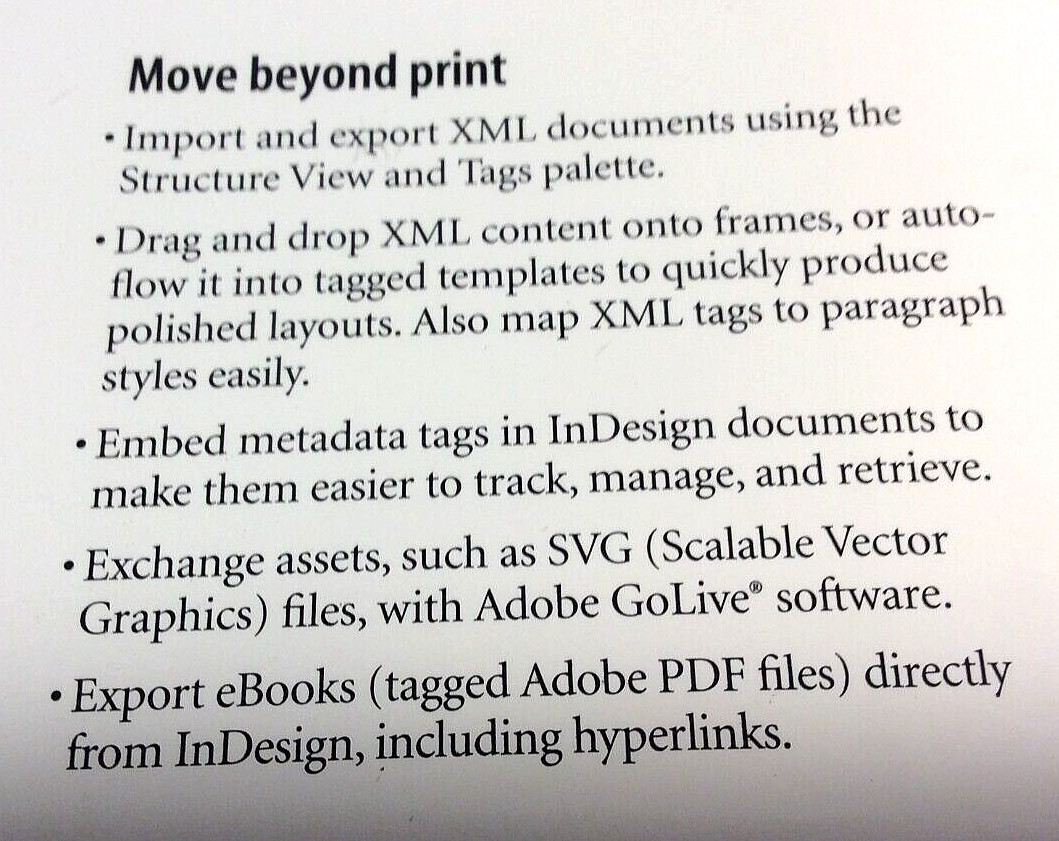 ADOBE InDesign 2.0 Sealed Box Set for MAC with Serial Numbers/Stickers etc.
