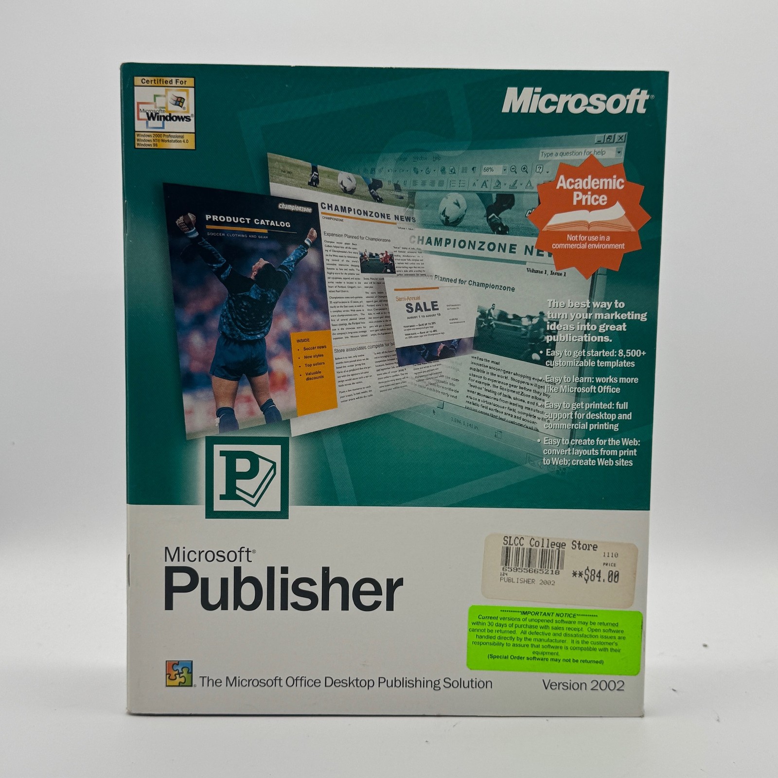Vintage Microsoft FrontPage 2003 2000 Upgrade Web Design Software Windows XP CD