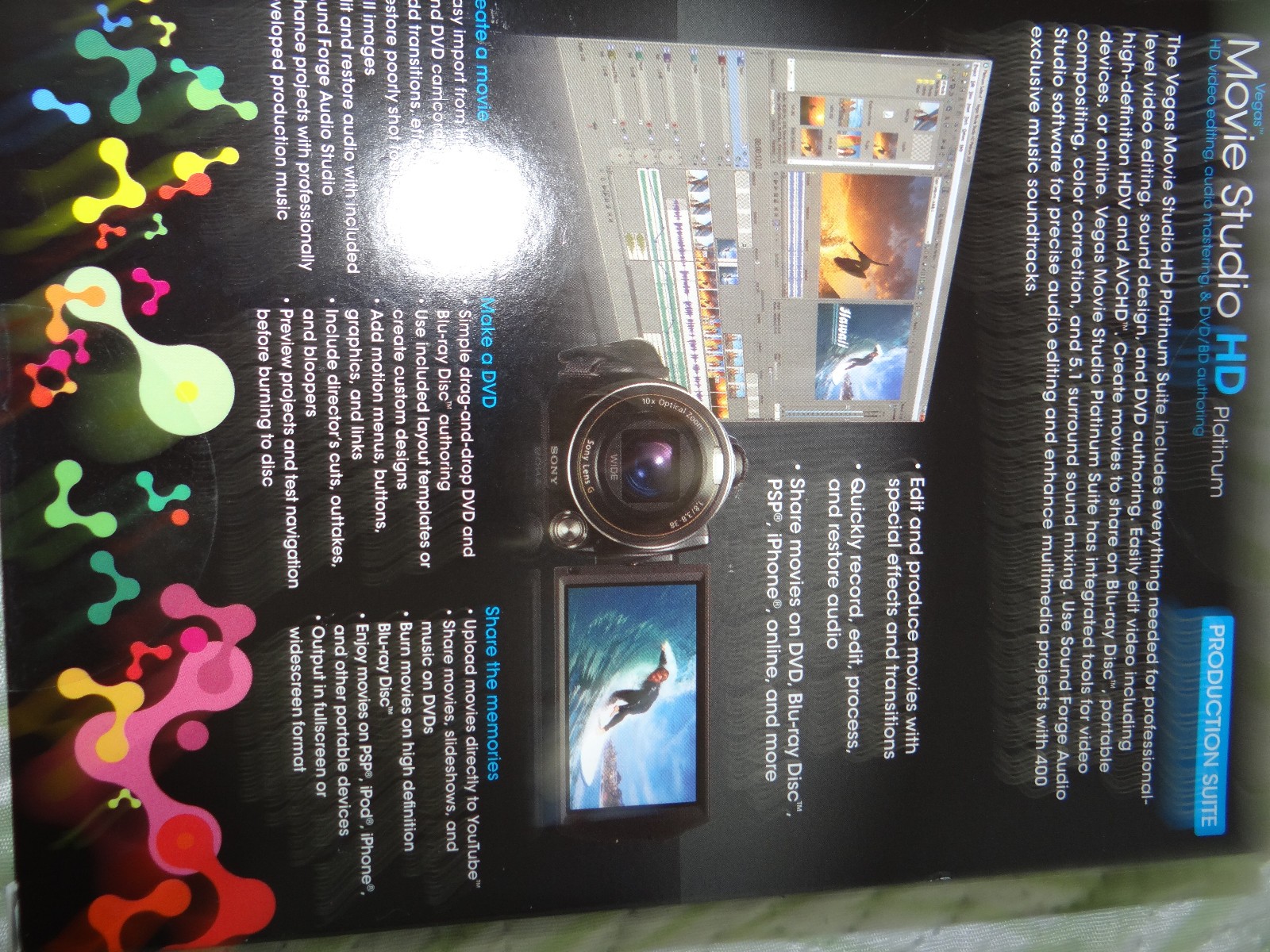 Sony Movie Studio HD Platinum Video Editing Production Suite– New