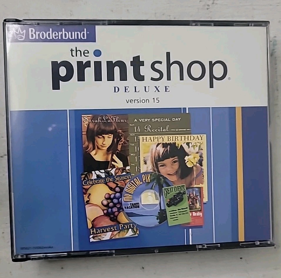 Broderbund/Print Shop Deluxe v22 /Publishing Software For Windows/ 4 Set CD-ROMS