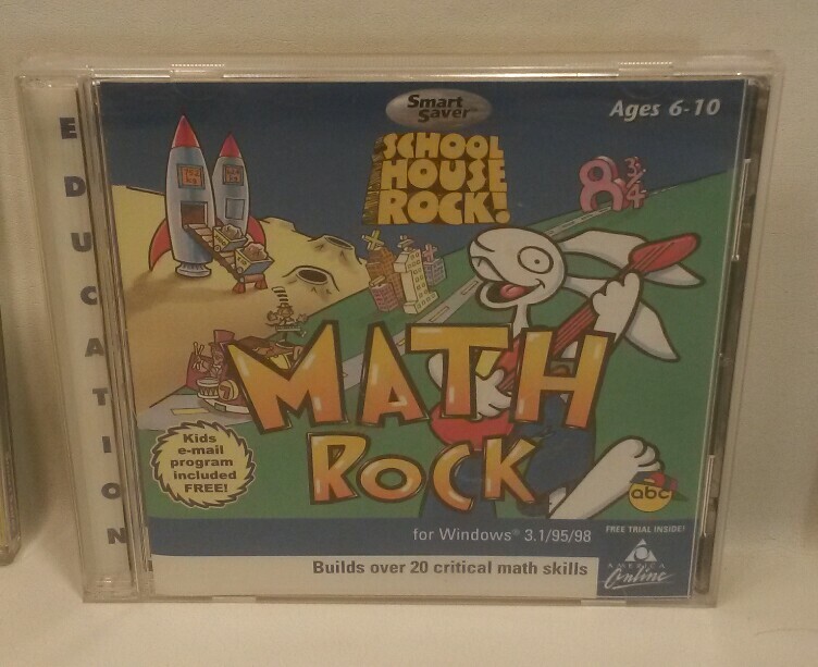 ☆ LOT 3 SCHOOL HOUSE ROCK THINKING GAMES/ GRAMMAR ROCK/ MATH ROCK F/S