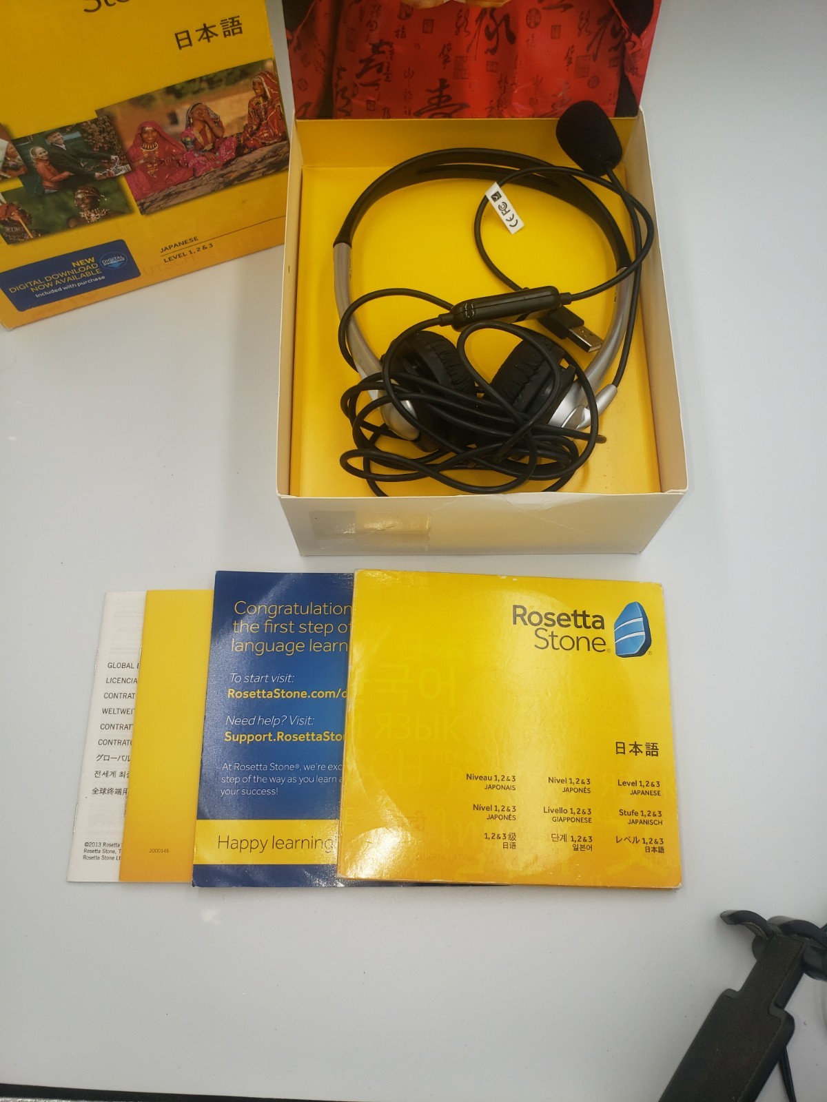 Rosetta Stone Japanese Level 1-3 CD’s and Headphones