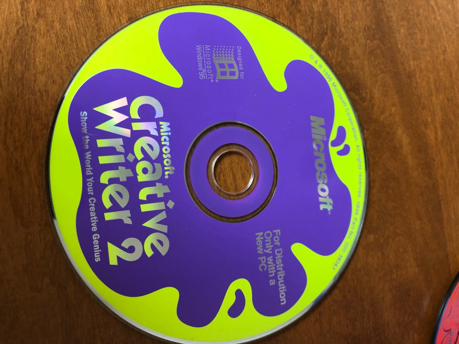 1996 Creative Writer 2 CD Microsoft for PC Designed for Windows 95 DISK ONLY