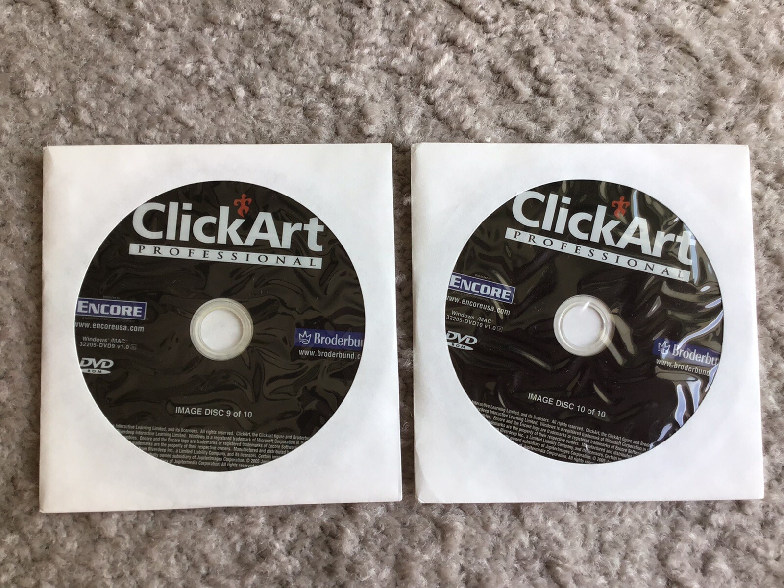 ClickArt Professional ( Rare 10 DVD Set ) No Box, Excellent Condition Encore,
