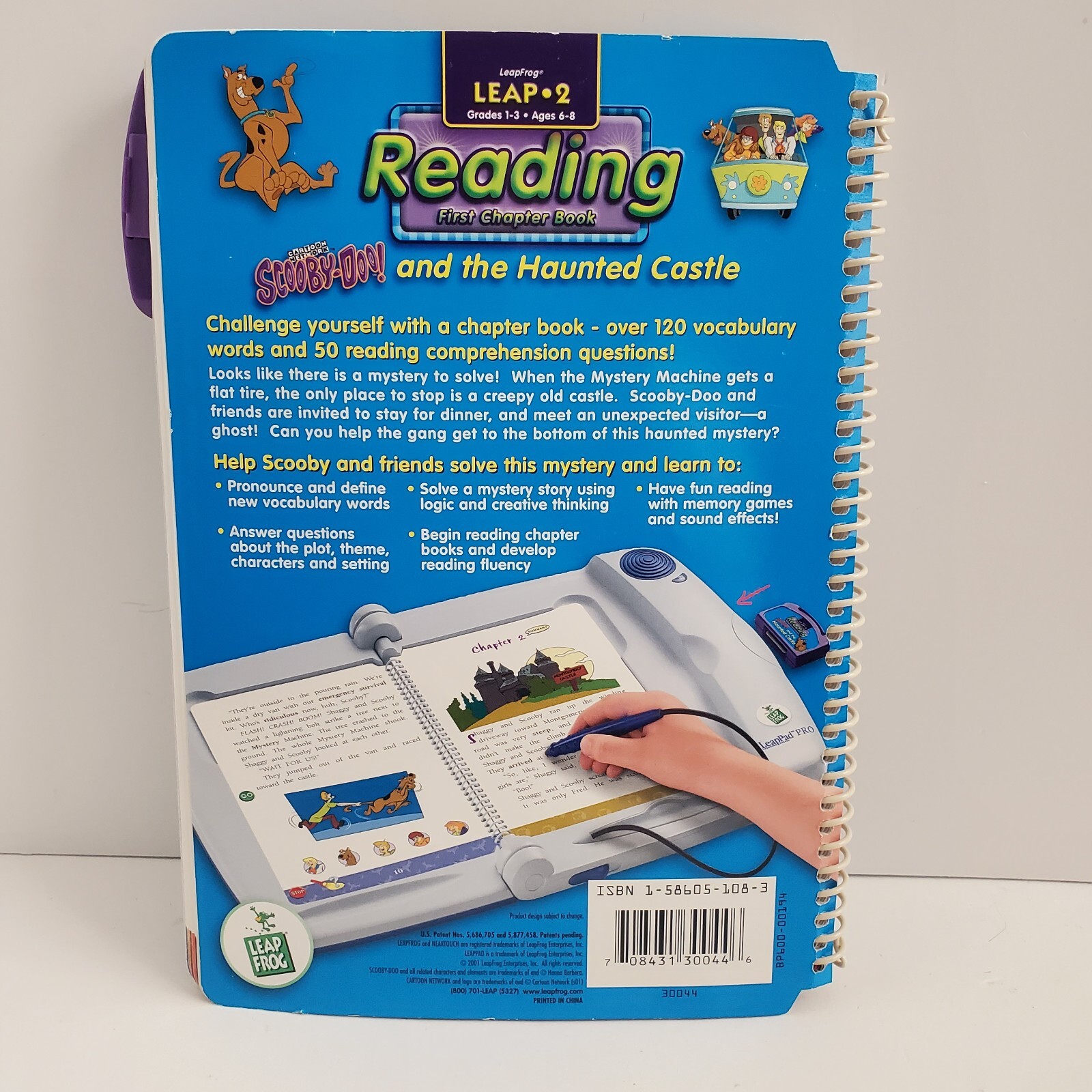 Leap Frog Leap 2 Reading SCOOBY DOO and the HAUNTED CASTLE Cartridge and Book