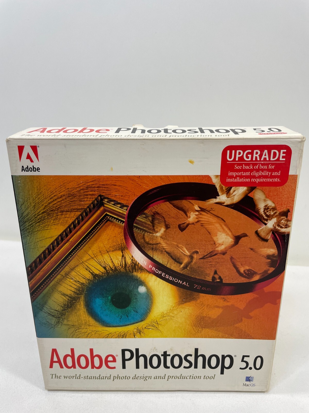 Vintage 1998 Adobe Photoshop 5.0 UPGRADE Apple Mac Macintosh CD-ROM Software