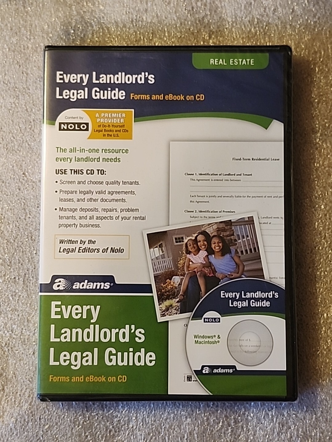Every Landlord’s Legal Guide ADAMS PC or Mac CD New Sealed Packaging SHIPS FREE