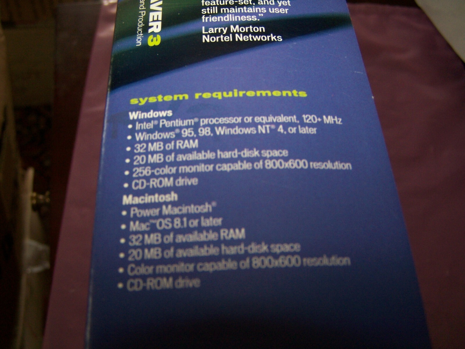 Macromedia DreamWeaver 3 for PowerMac (Software only) SOLD AS IS