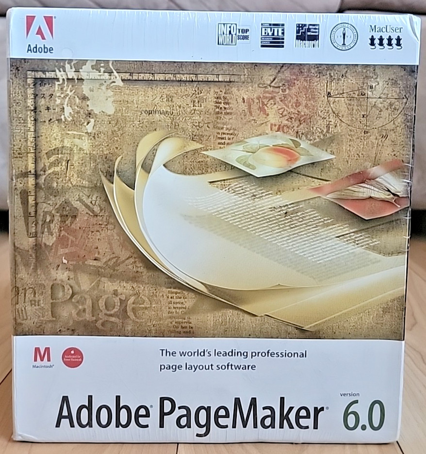 Adobe PageMaker 6.0 For Macintosh Software – NEW Factory Sealed READ