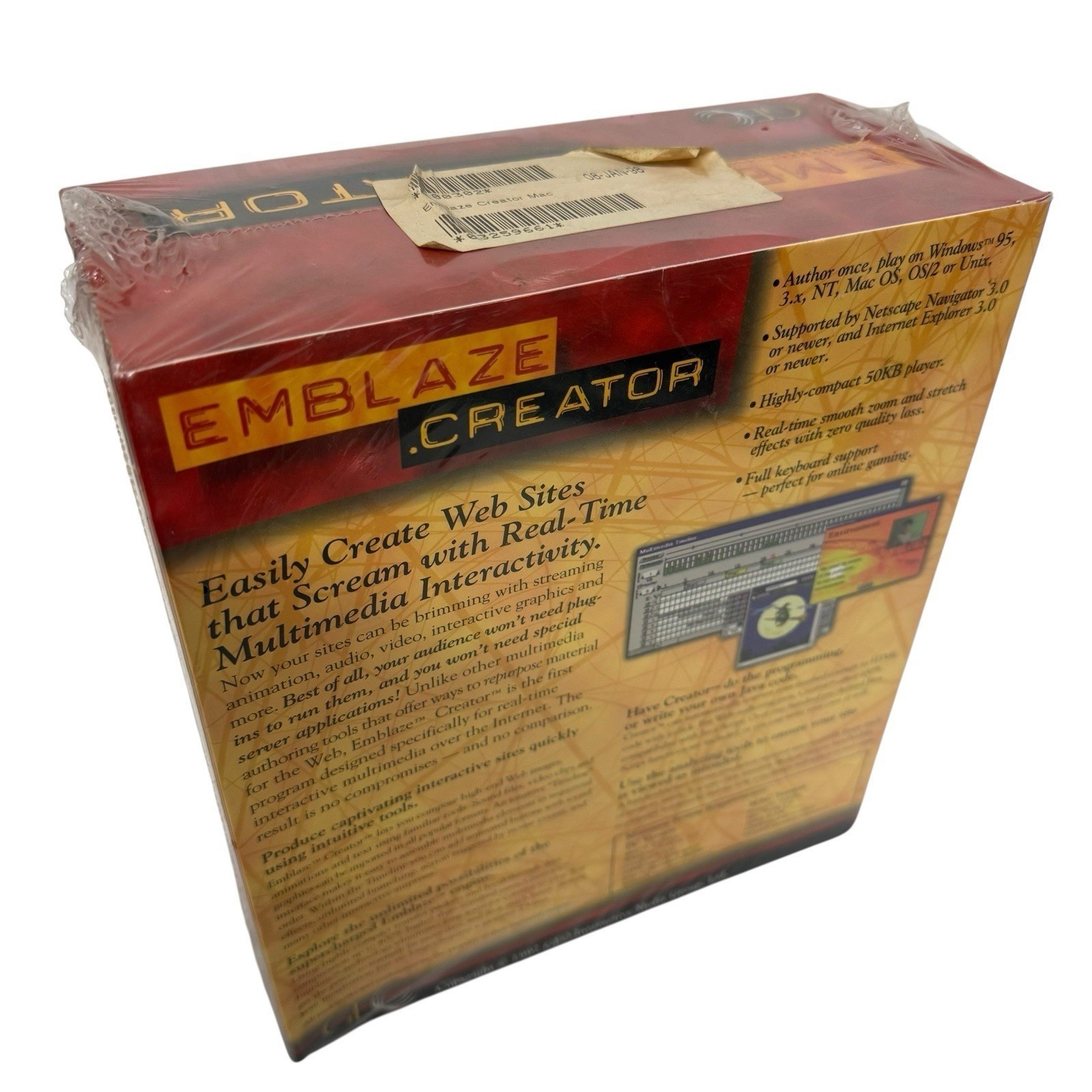 Emblaze Creator v2.5 GEO Windows PC Mac Software Disc Original Package Sealed 97