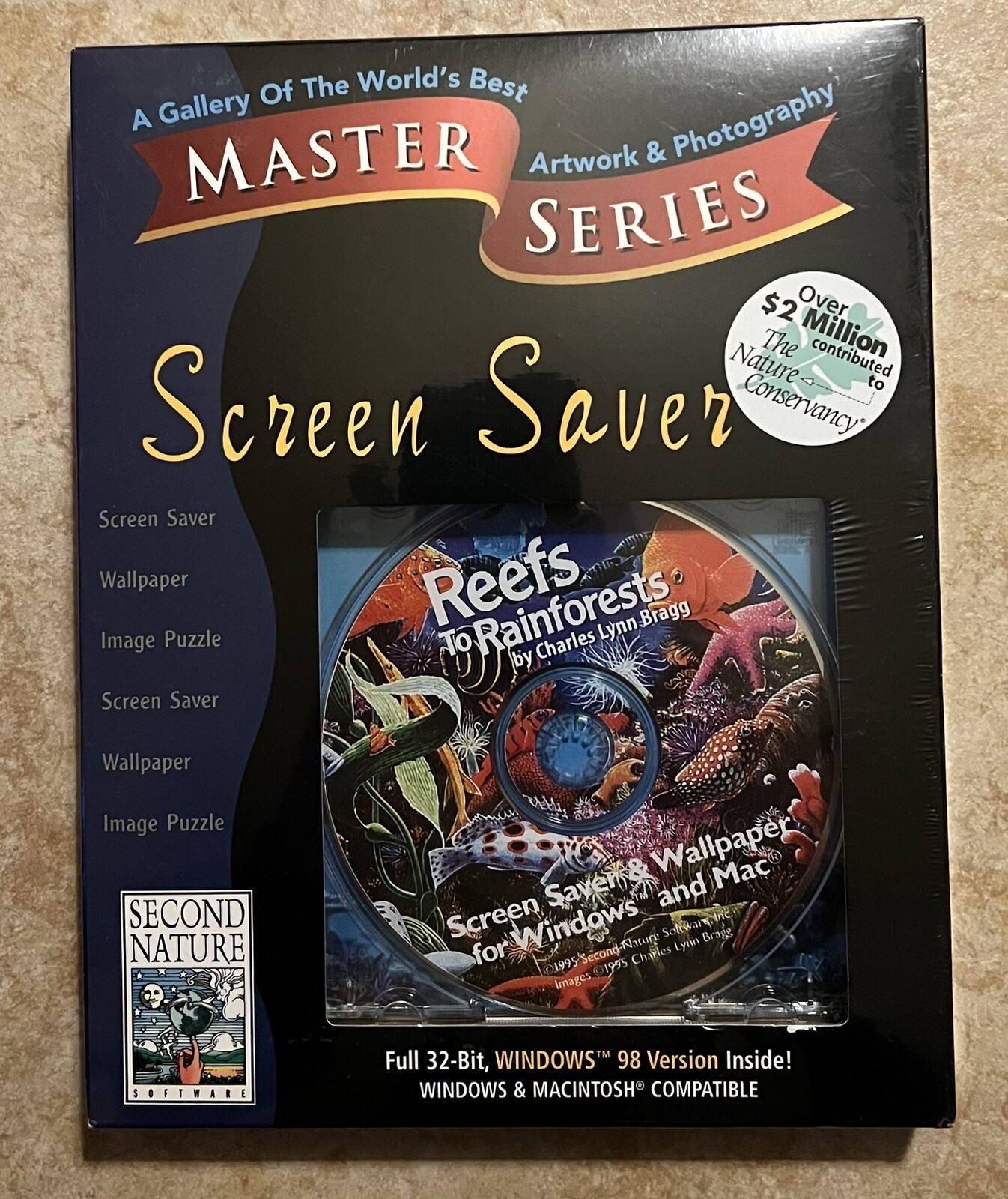 NEW SEALED! Master Series Screen Saver Reefs to Rainforests PC Software – RARE!