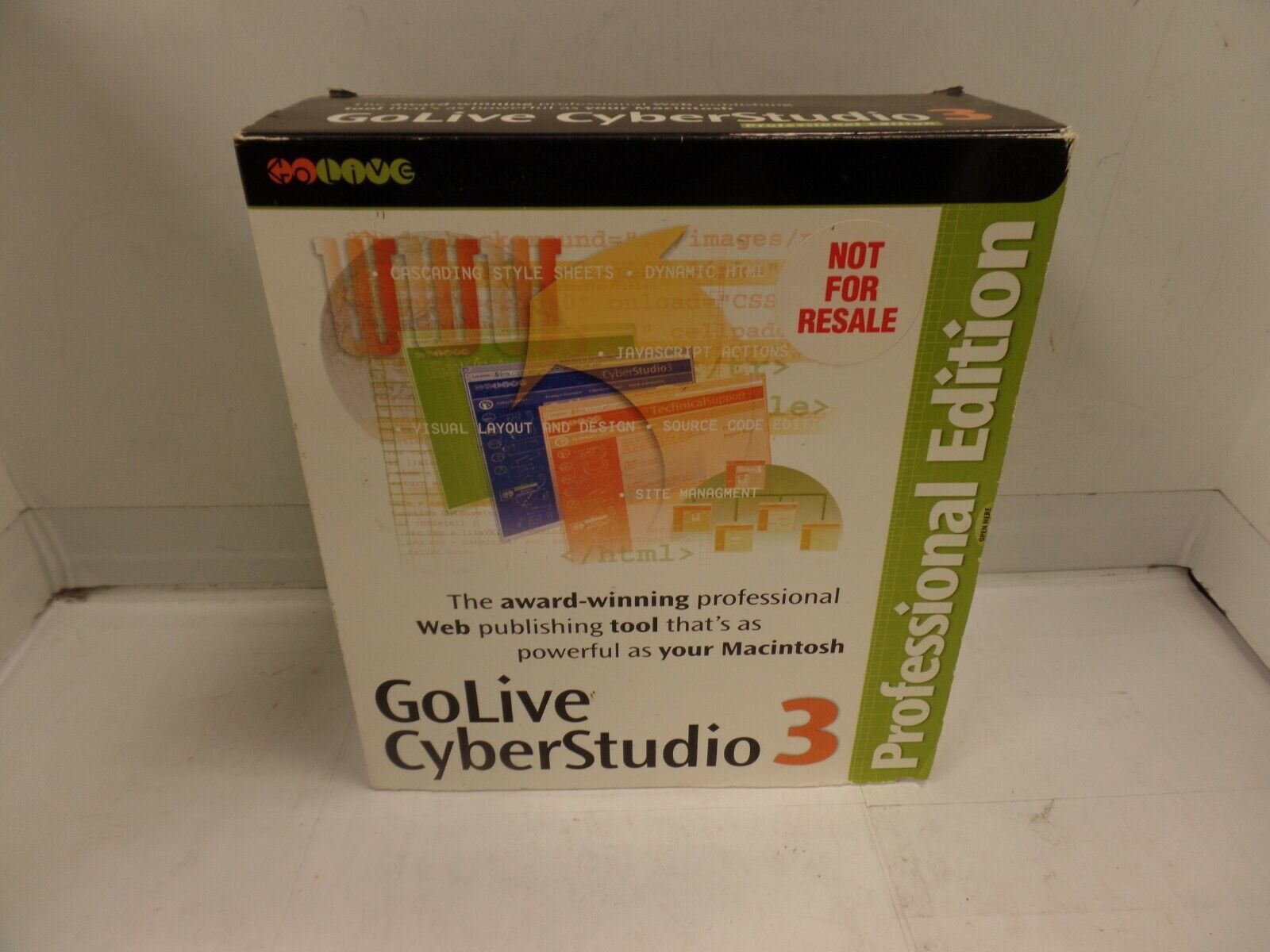 Brand New Sealed GoLive CyberStudio 3 for Power Macintosh full-version