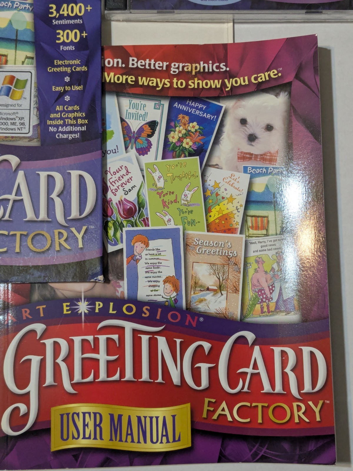 Art Explosion Greeting Card Factory w/ user manual and 2 CDs