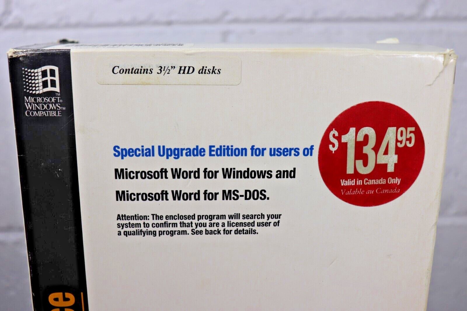 Microsoft OFFICE WORD 1993 BIG BOX Set Disks No.53438 VTG Computer Software (G1)