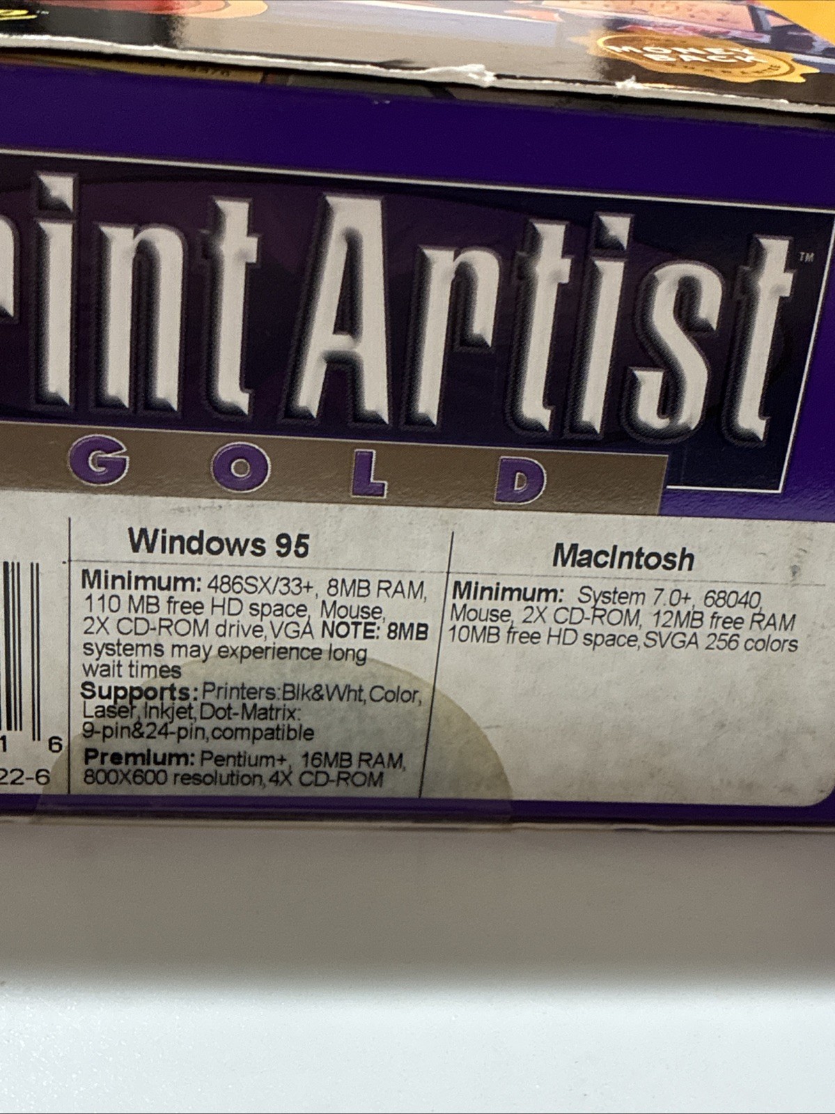 Vintage Print Artist Gold software by Sierra Home, for Windows 95 /Mac CD Rom
