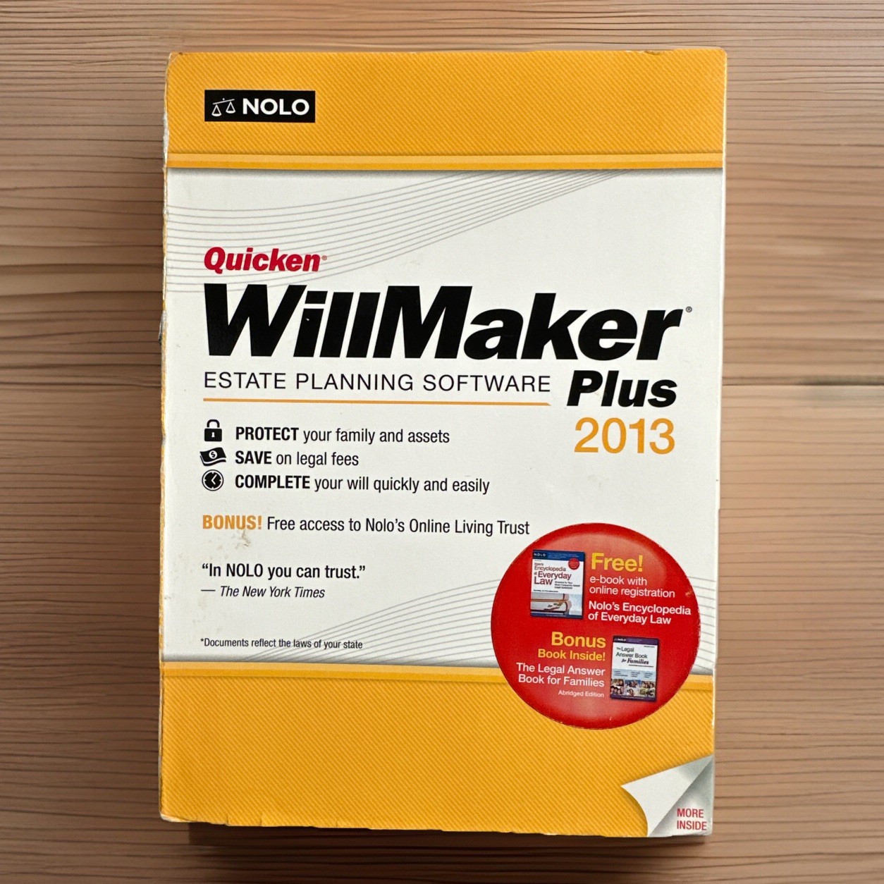 Quicken WillMaker Estate Planning Software Plus 2013 Windows-New Sealed
