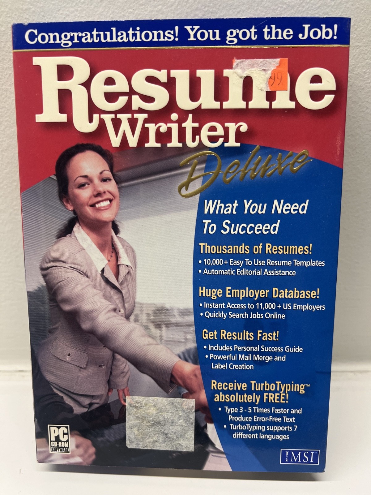 IMSI/Design Resume Writer Deluxe vintage PC software 2004 sealed NEW