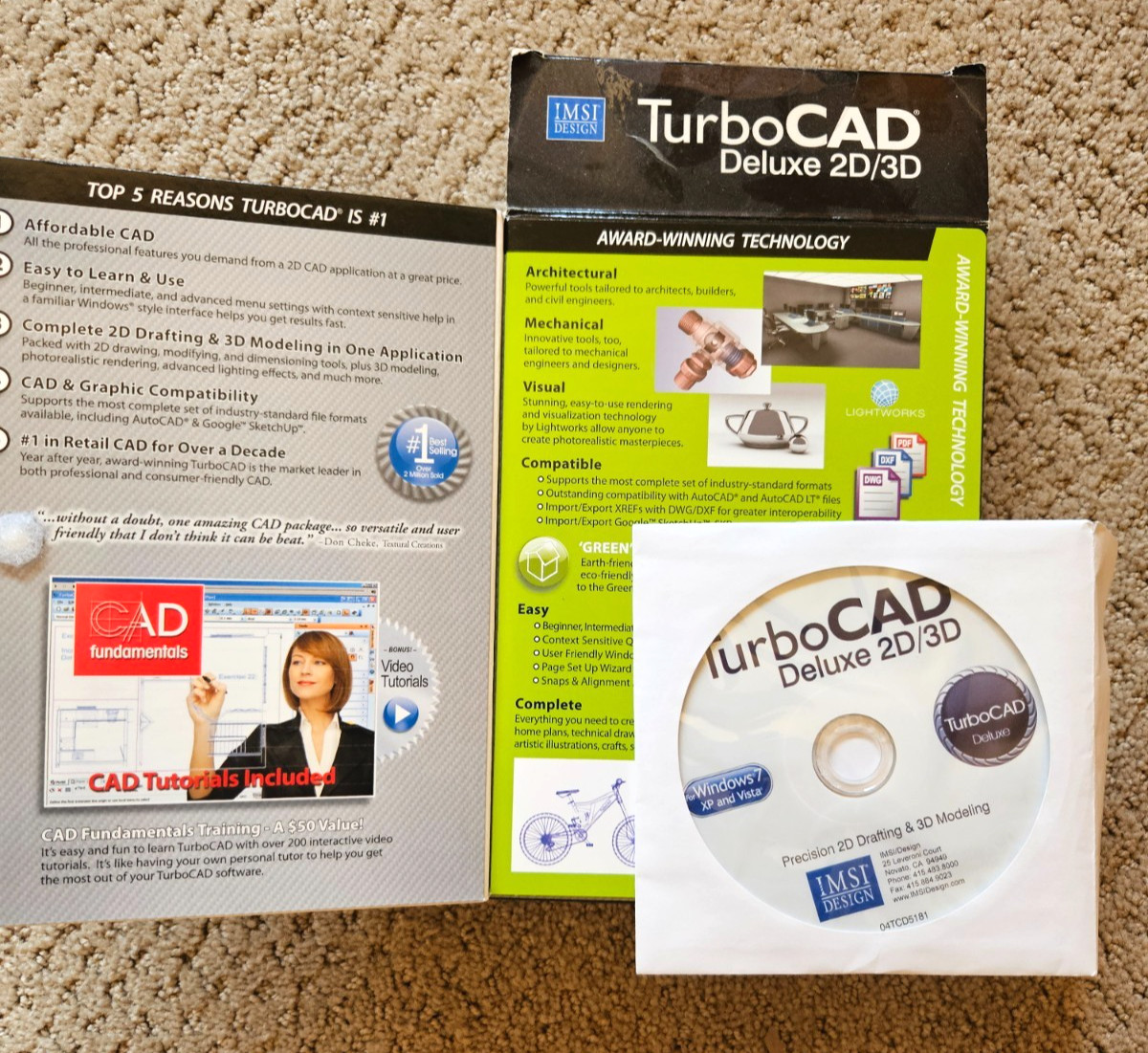 IMST Design TurboCAD Deluxe 2d/3d CD Software