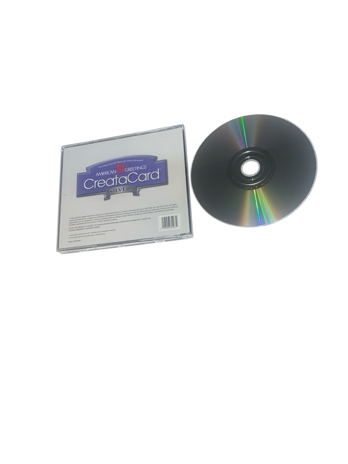 Vtg Brøderbund American Greetings CreataCard Silver 8 Disc “Appears” Excellent