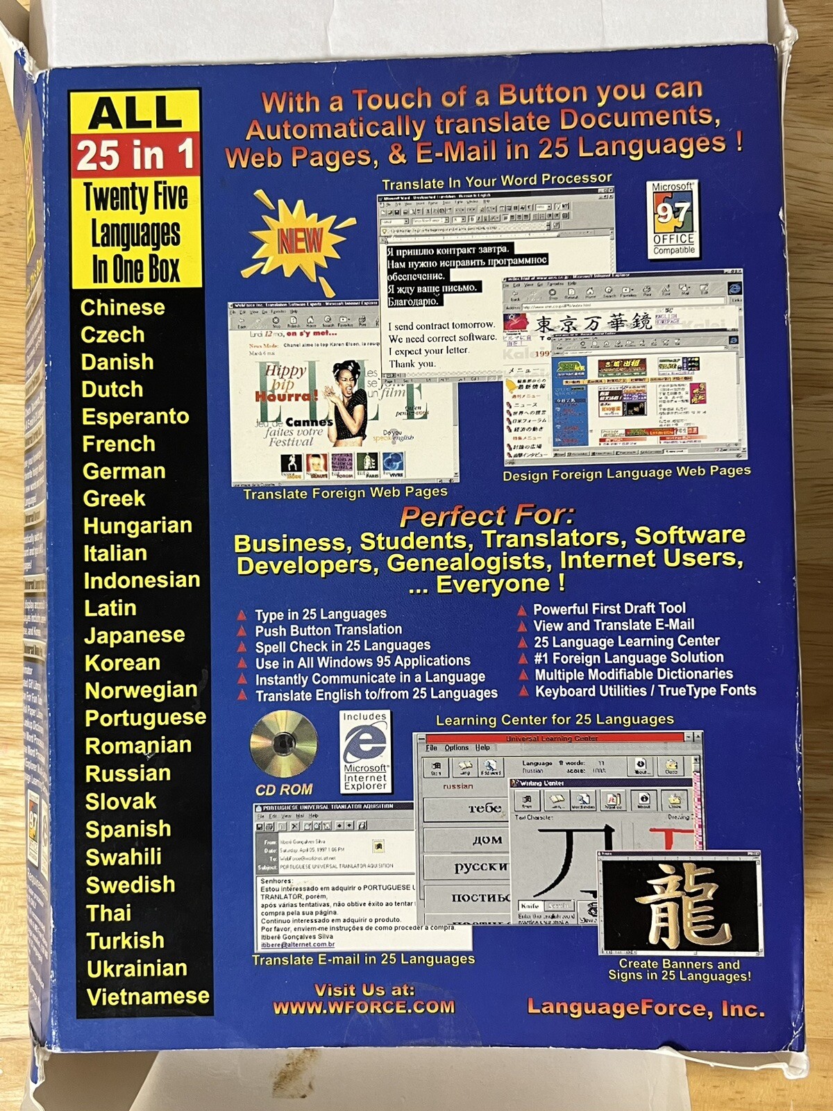 Universal Translator (Windows 95 CD-ROM, 642573363092) 25 Languages World First