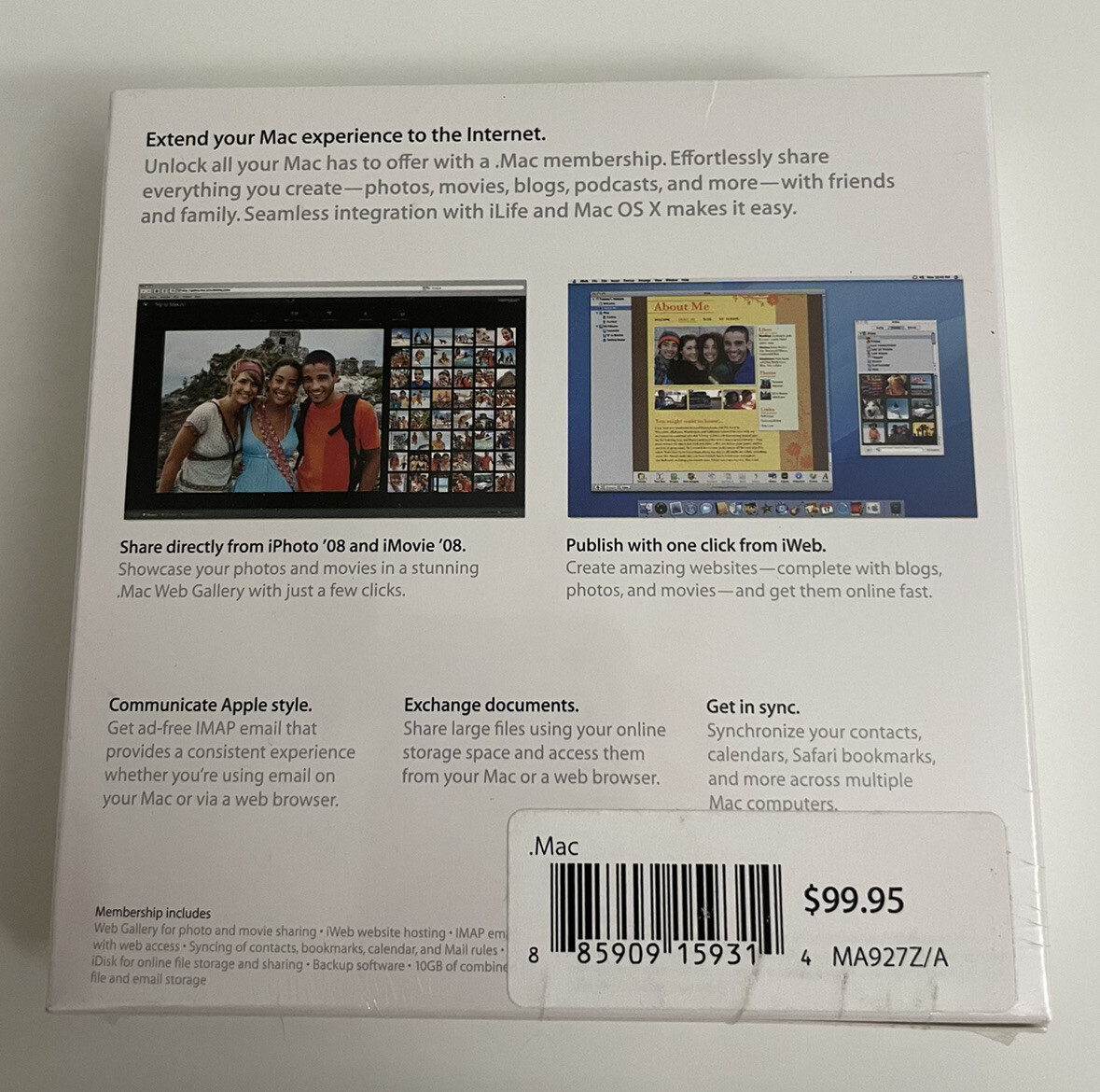 Apple Mac 5.0 Software Share iPhoto iMovie++. Your life On the Internet (NEW)