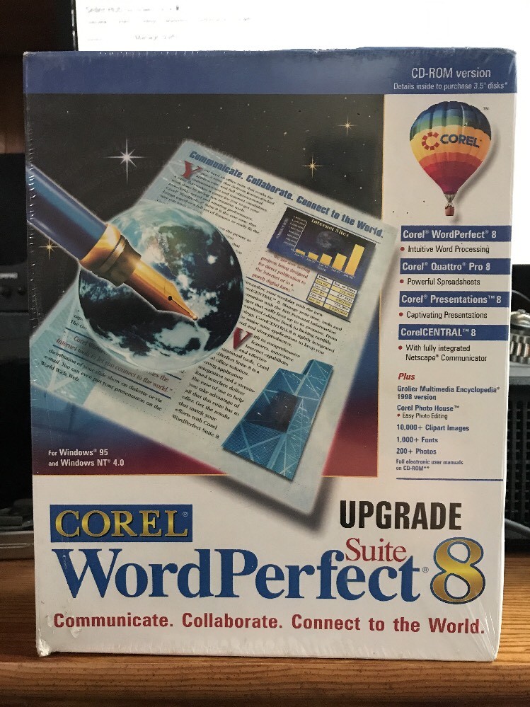 Corel WordPerfect Suite 8 New Box / Factory sealed – upgrade