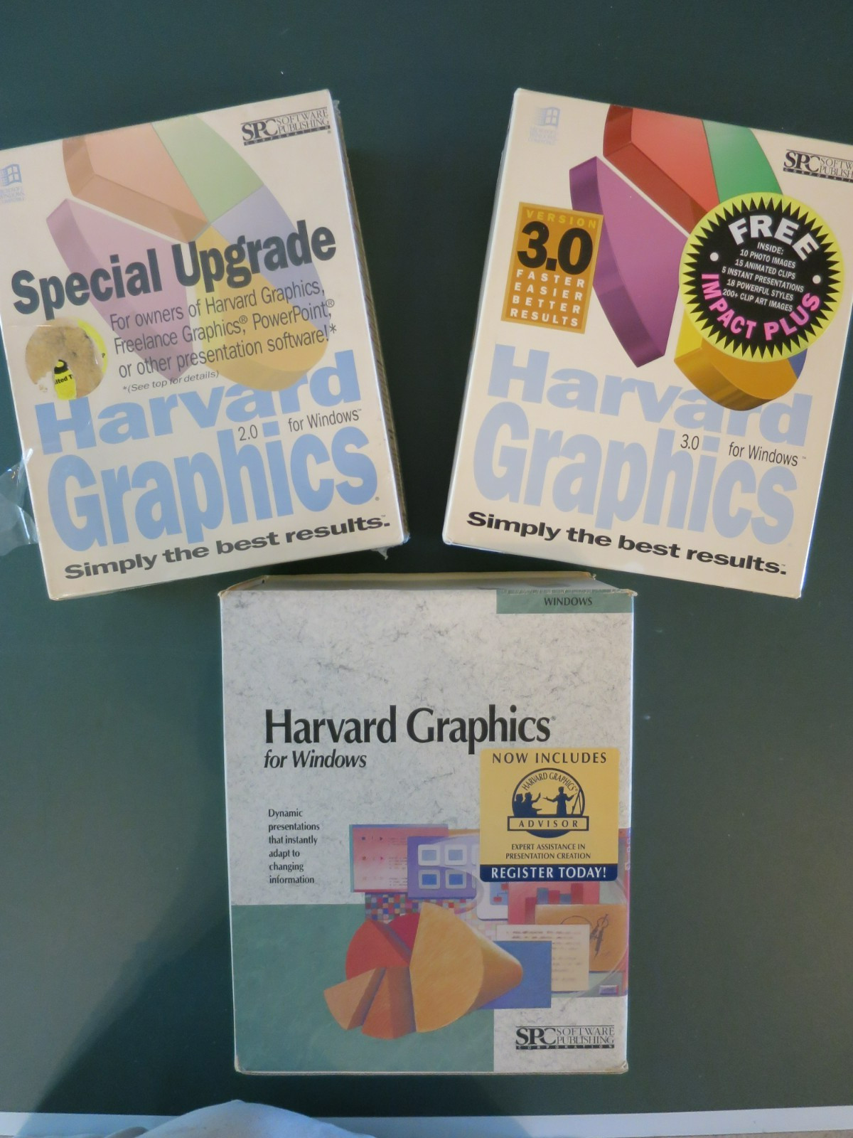 Harvard Graphics For Windows 1.0, 2.0, & 3.0; 3-1/2″ disks
