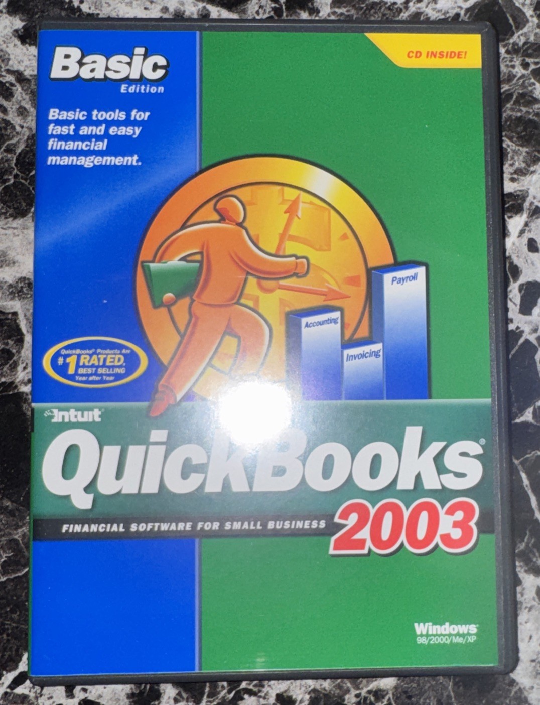 Intuit QuickBooks Basic Edition 2003 – Includes Box, Book, Disc, & Code