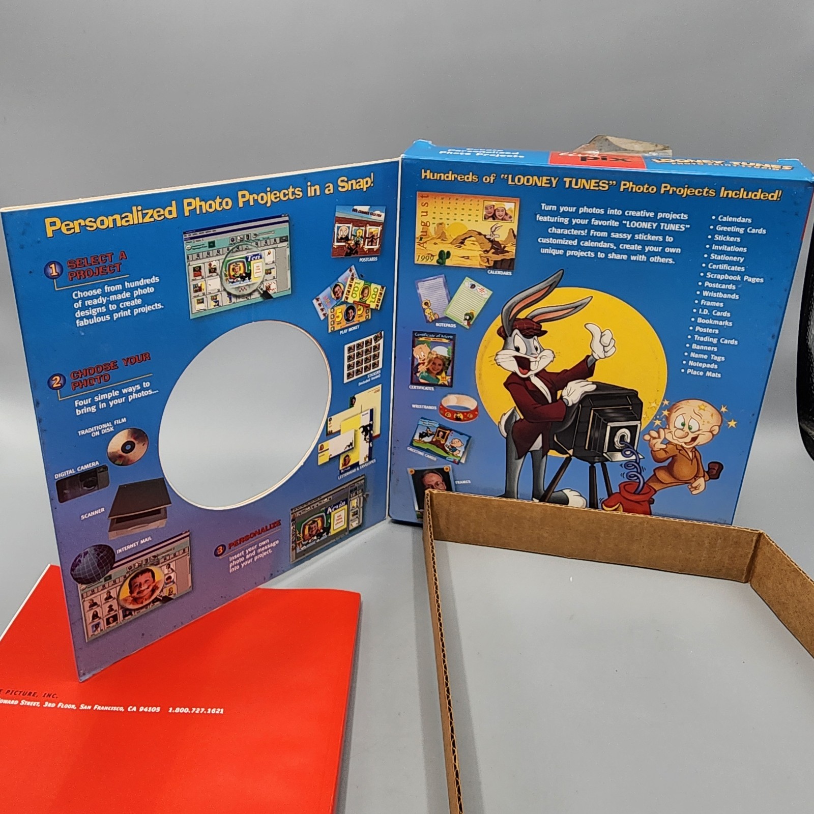 Vtg Looney Tunes Photo Print Studio 1998 PC Computer Software Warner Bros CIB