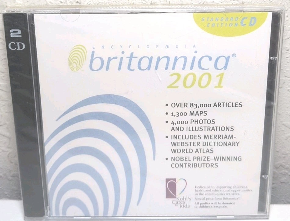 Macmillan Encyclopedia Britannica 2001 Standard Edition PC CD-ROM New B117