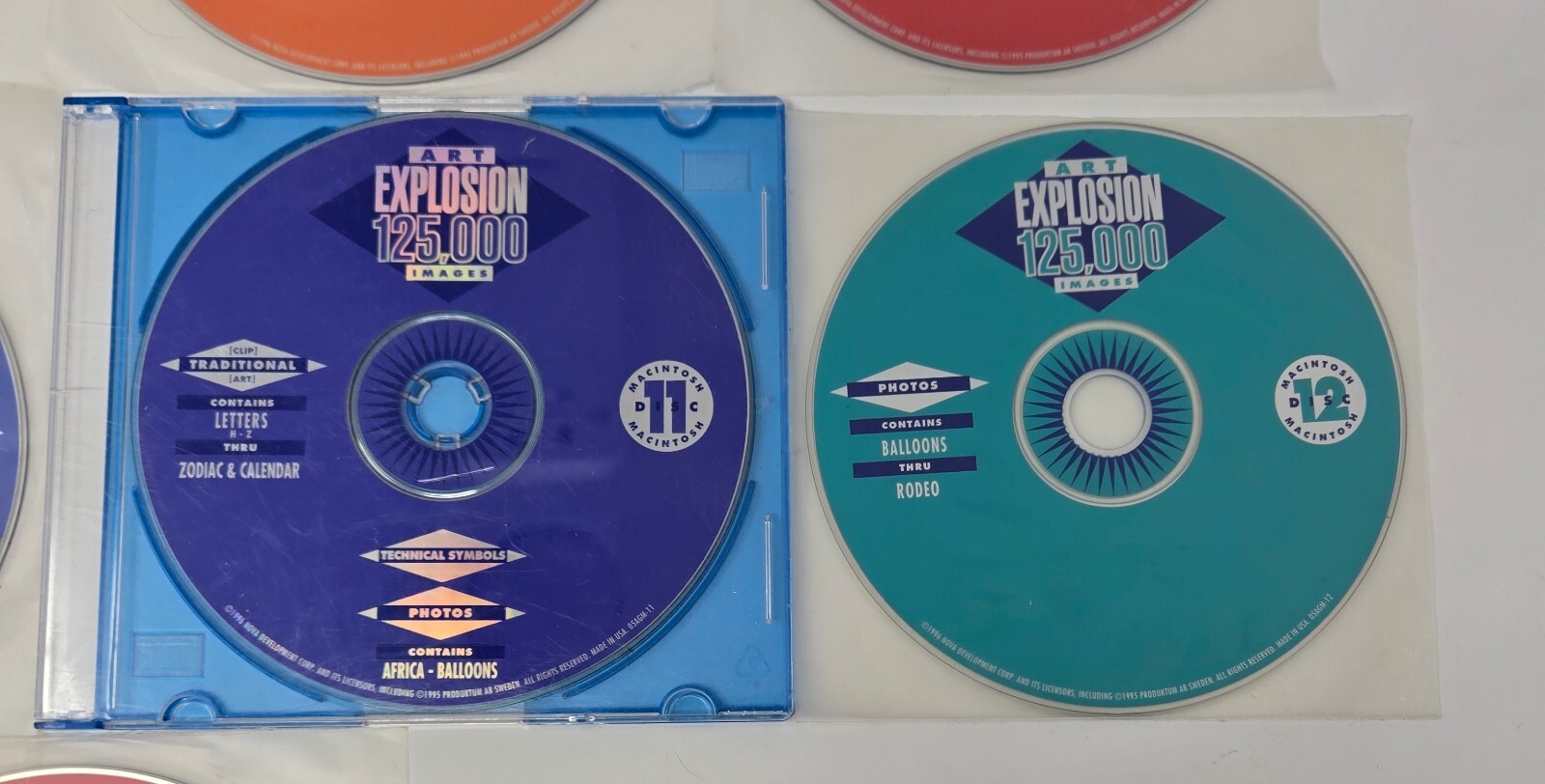 Vintage Macintosh Art Explosion 750,000 Design Software 13 CD-ROM Set 1996 Unuse