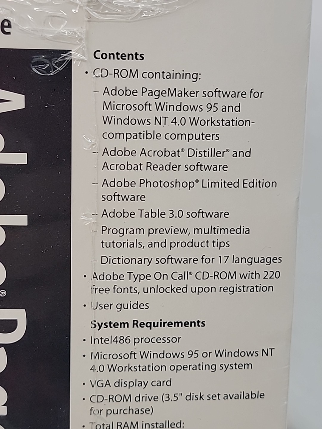 adobe pagemaker 6.5 Competitive Upgrade